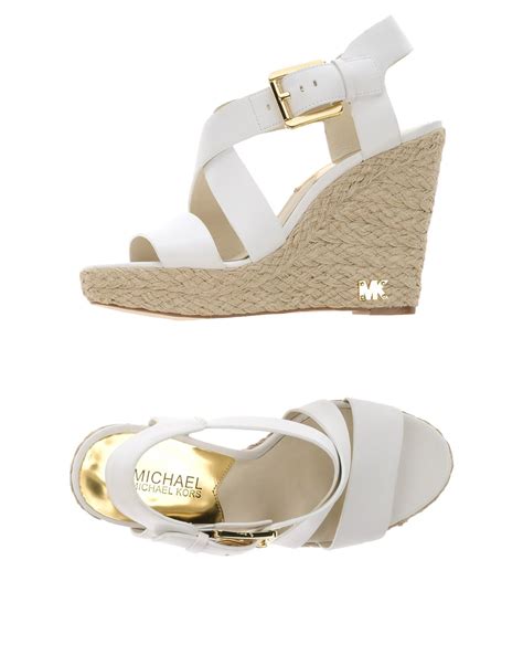 michael kors sandalen wit|michael kors white wedge sandals.